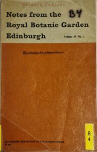 B0004 – Notes from the Royal Botanic Garden Edinburgh 1975