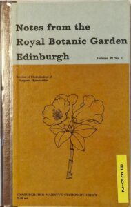 B0066 – Notes from the Royal Botanical Garden Edinburgh, Vol 39 No.2.