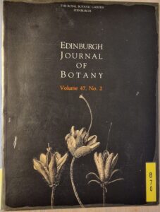 B0070 – Edinburgh Journal of Botany, Vol 47 no. 2