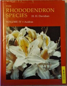 B0091 – The Rhododendron Species, Vol. IV, Azaleas