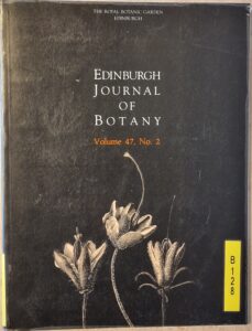 B0128 – Edinbourgh Journal Of Botany, Vol. 47, No. 2