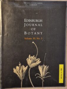 B0129 – Edinbourgh Journal Of Botany, Vol. 50, No. 3