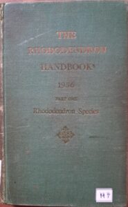 H07 – RHS 1956 The Rhododendron handbook part one – Rhododenddron Species