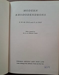 H14 – Moderrn Rhododendron, Thomas Nelsson 1956