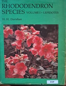H27 – The Rhododendron Species, Volume 1 – Lepidotes