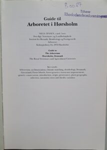 B0087 – Guide til Arboretet i Hørsholm