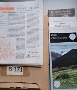 B0171 – Rhododendron Species Foundation’s Newsletter til 2007