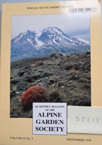 B0215 – AGS Bulletin og the Alpine Garden Society 1979-2004+ index 1930-1993